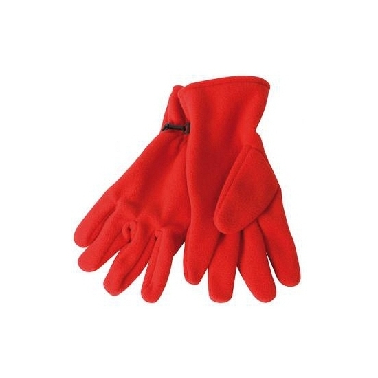 Fleece handschoenen rood voor volwassenen