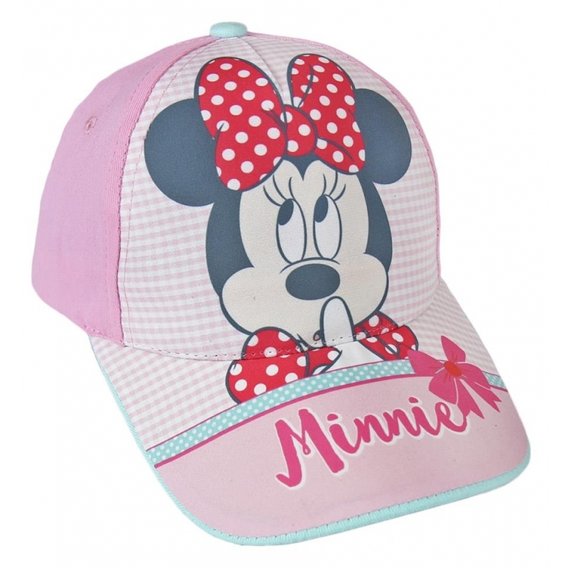 Lichtroze Minnie Mouse cap voor meiden