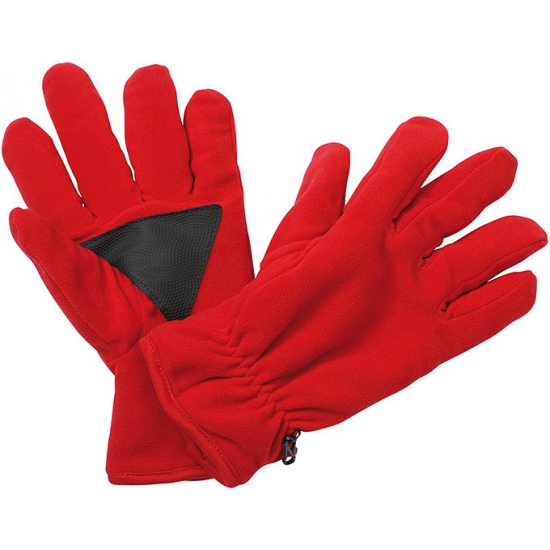 Rode fleece handschoenen van het merk Thinsulate