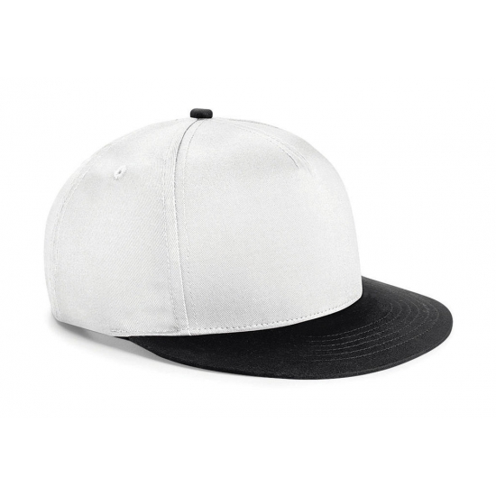 Wit met zwarte kinder snapback cap