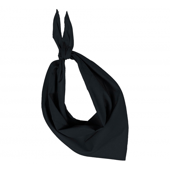Zwarte hals zakdoeken bandana style