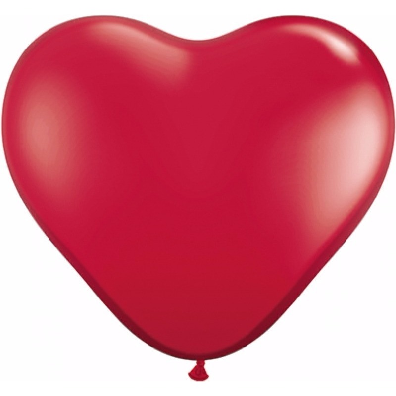 100x Hart ballonnen rood