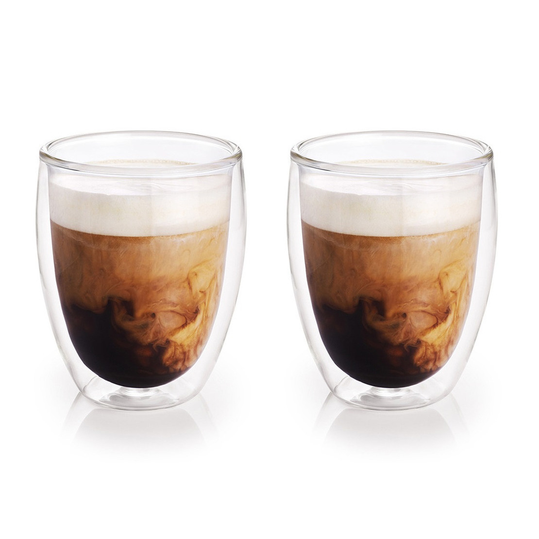 10x Koffieglazen-theeglazen dubbelwandig glas 300 ml