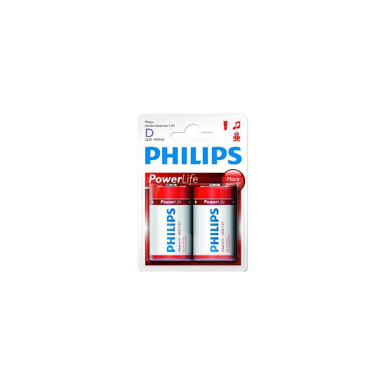 10x Phillips batterijen R20 D long lasting