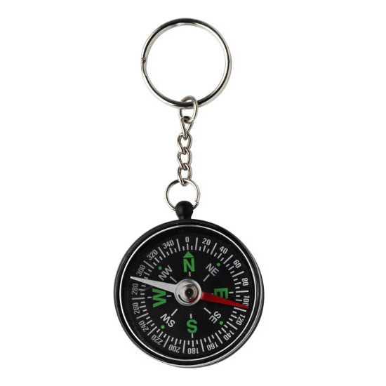 10x Relatiegeschenken kompas sleutelhanger 4 cm