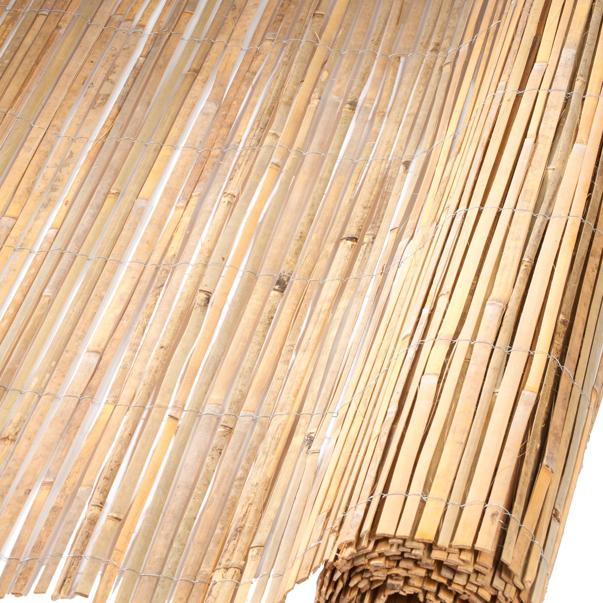 10x rollen bamboemat gespleten 100 x 500 cm bamboe tuinschermen