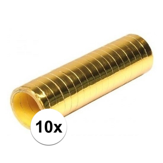 10x Serpentine rolletjes goudkleurig