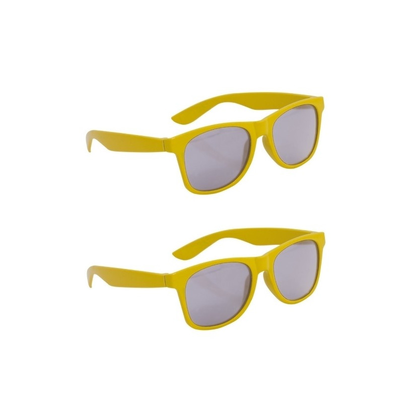 10x stuks gele zonnebril voor kinderen