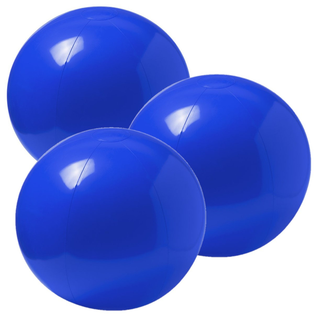 10x stuks opblaasbare strandballen extra groot plastic blauw 40 cm