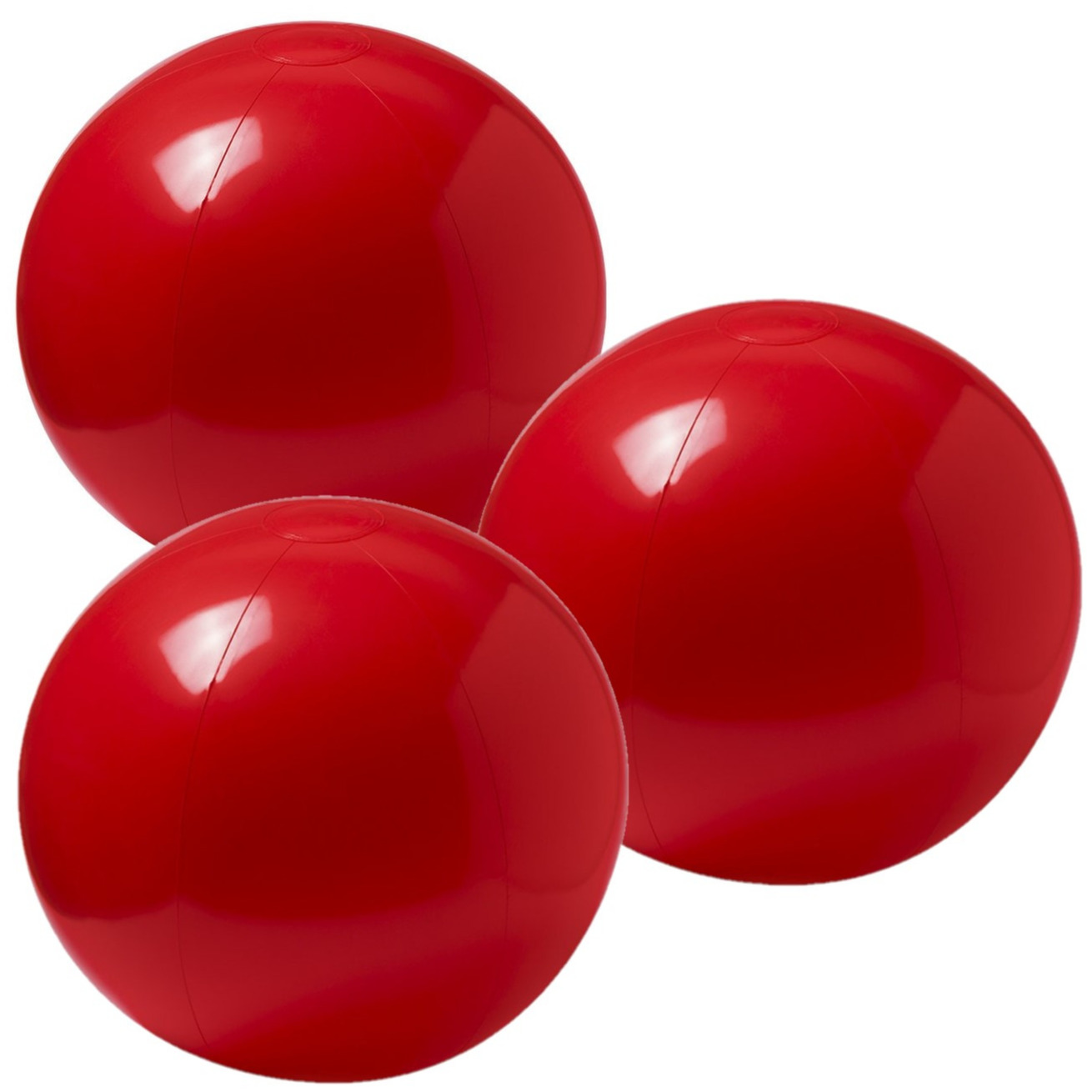 10x stuks opblaasbare strandballen extra groot plastic rood 40 cm