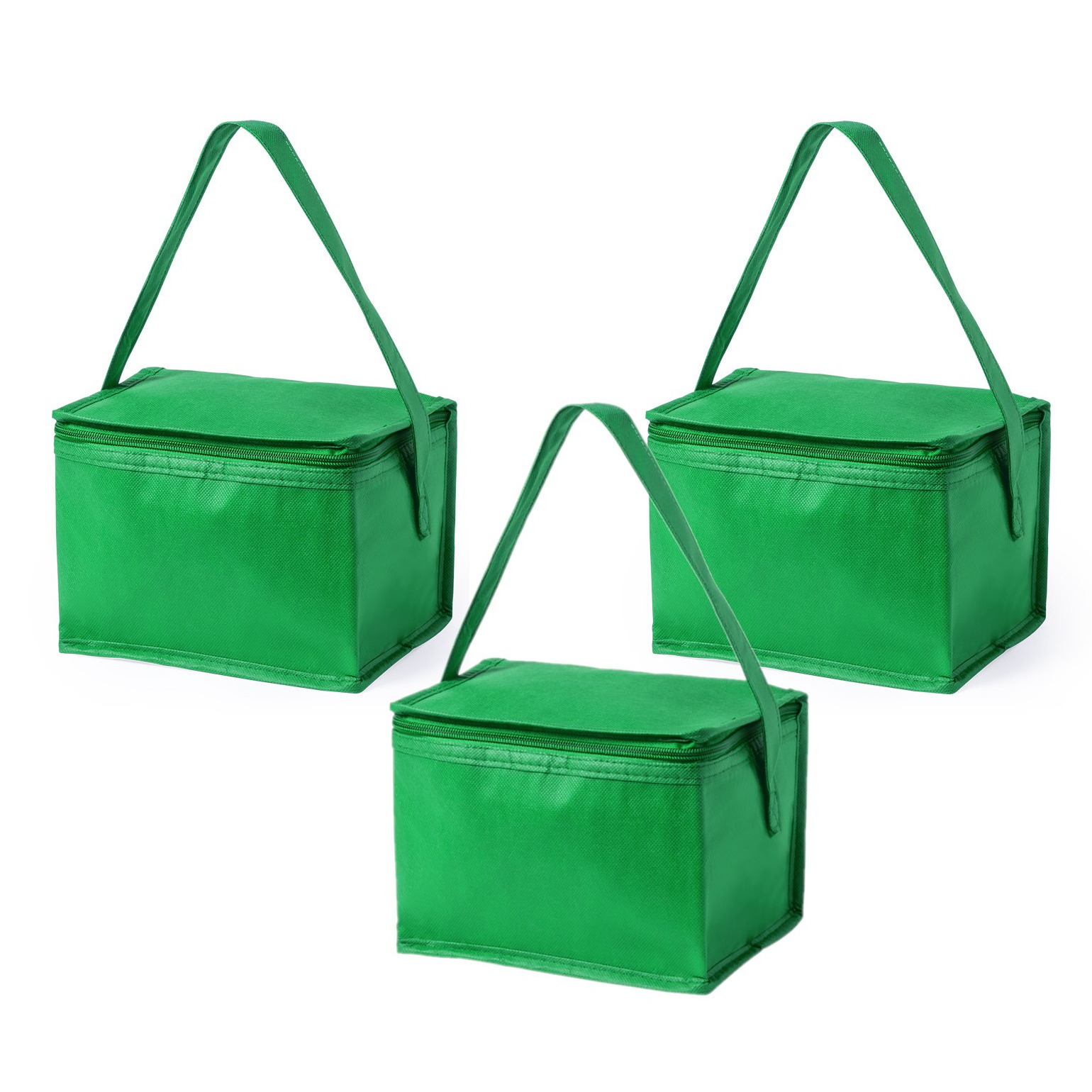 10x stuks strand sixpack mini koeltasje groen
