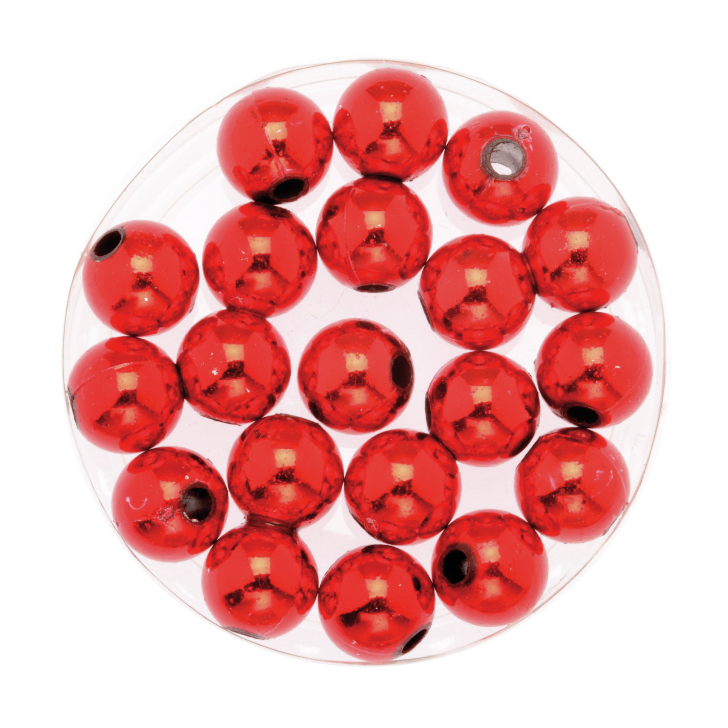 120x stuks sieraden maken glans deco kralen in het rood van 10 mm