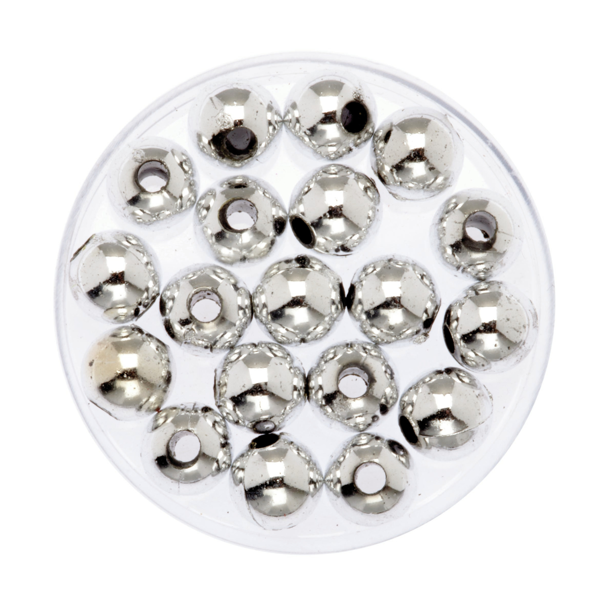 120x stuks sieraden maken glans deco kralen in het zilver van 8 mm