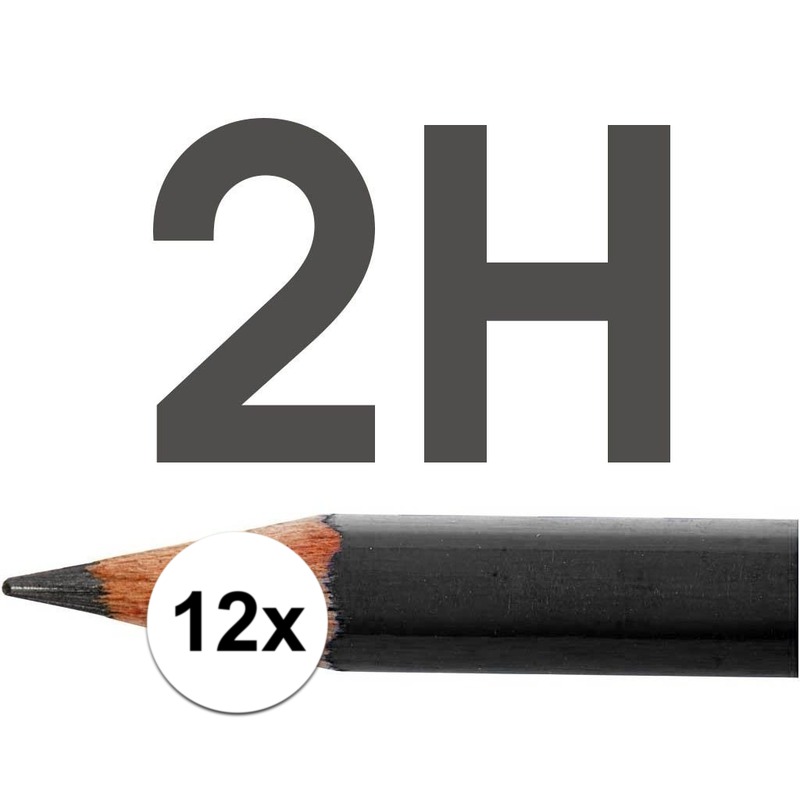 12x 2H potloden voor professioneel gebruik