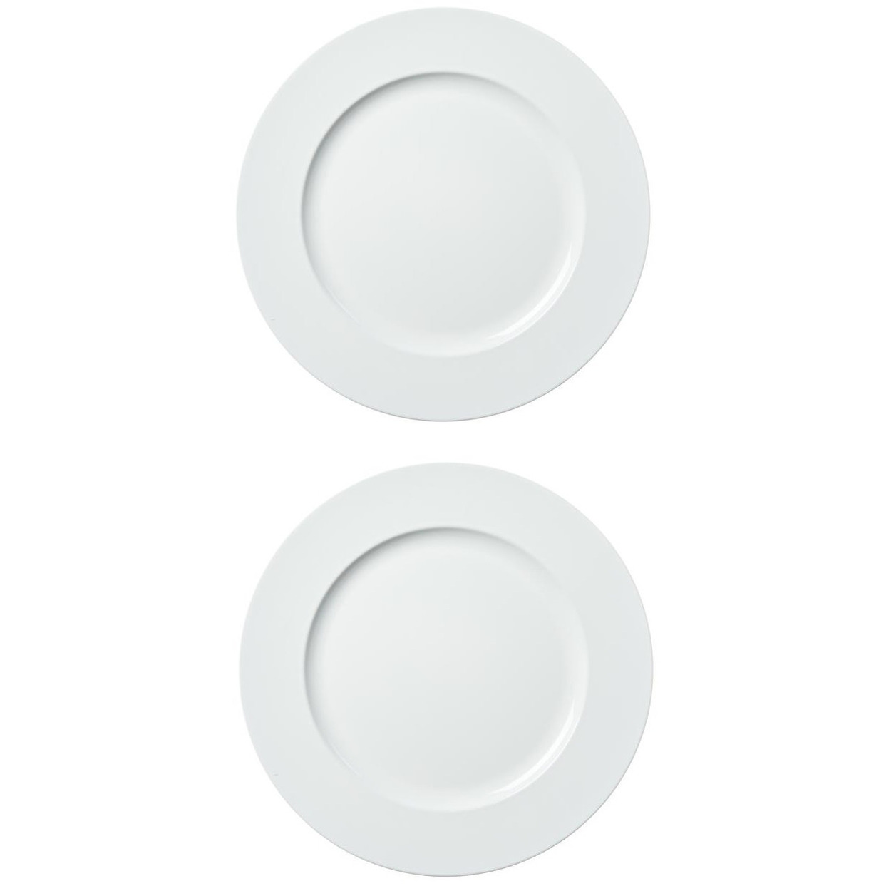 12x stuks diner borden-onderborden wit 33 cm