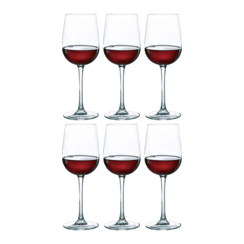 12x Wijnglas-wijnglazen Versailles voor rode wijn 360 ml