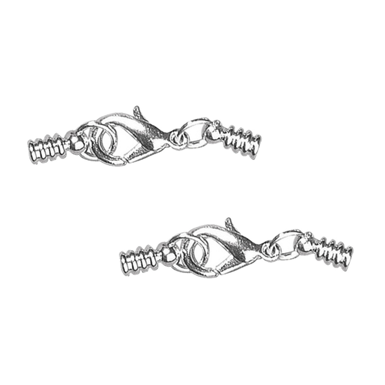 12x Zilveren armband sluitingen met ringkapje