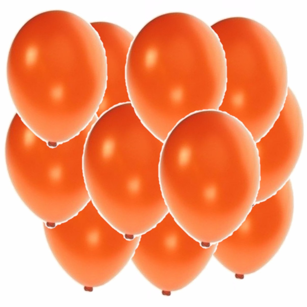150x stuks metallic oranje ballonnen 36 cm