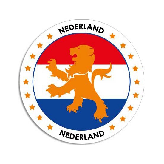 15x stuks ronde Nederland raamstickers