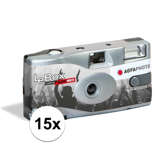15x Wegwerp cameras-fototoestel met flits voor 36 zwart-wit fotos voor bruiloft-huwelijk