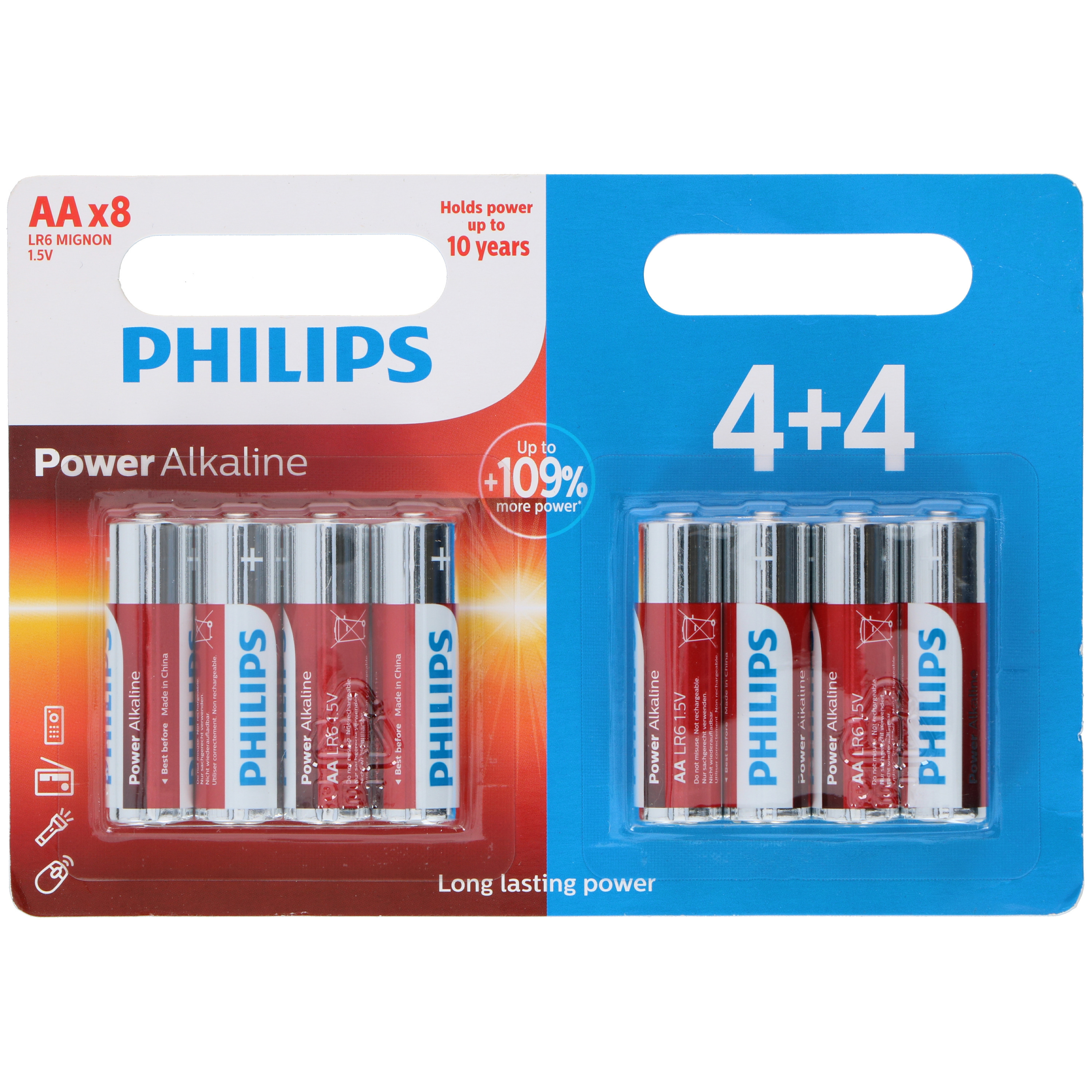 16x Philips AA batterijen