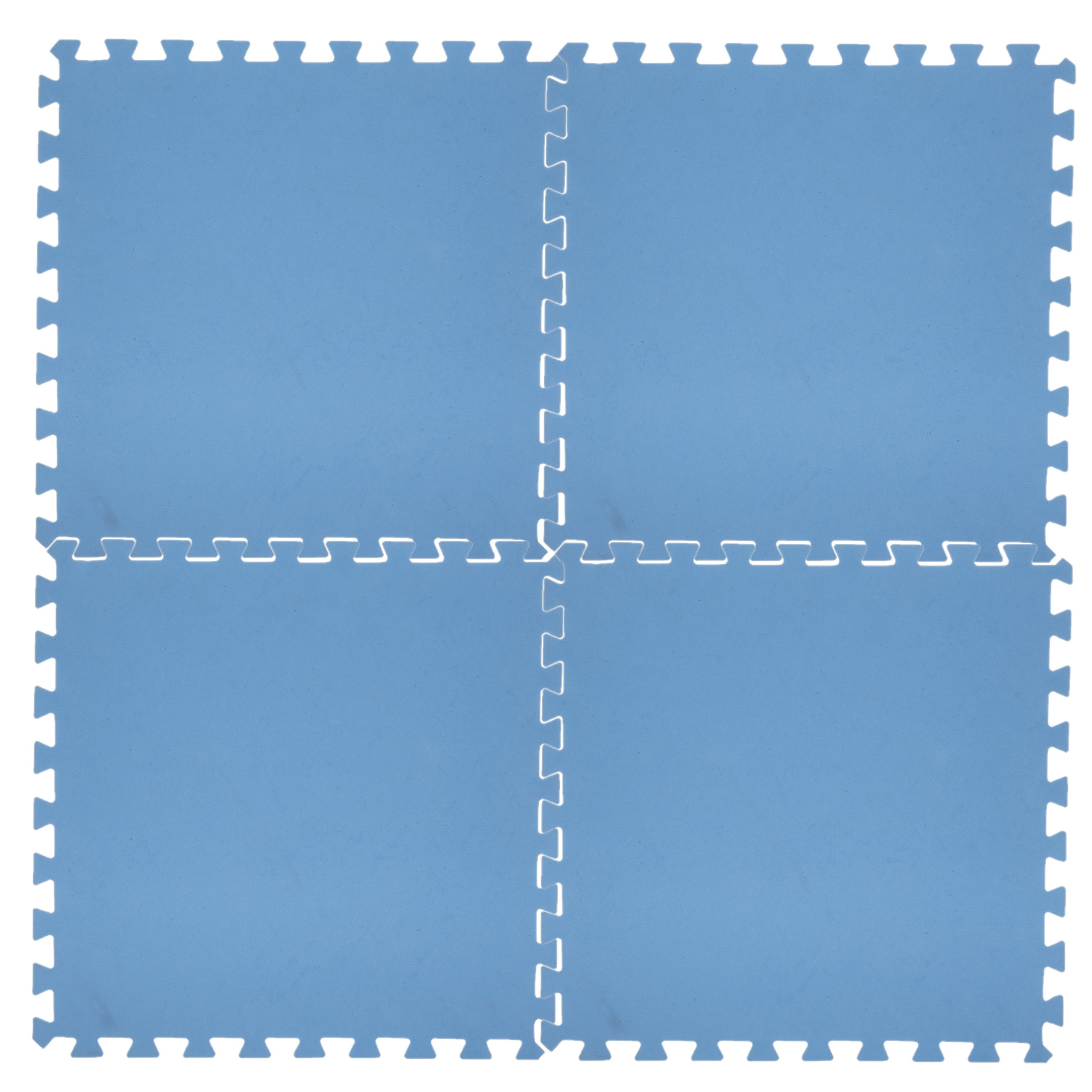 16x stuks Foam puzzelmat zwembadtegels-fitnesstegels blauw 50 x 50 cm