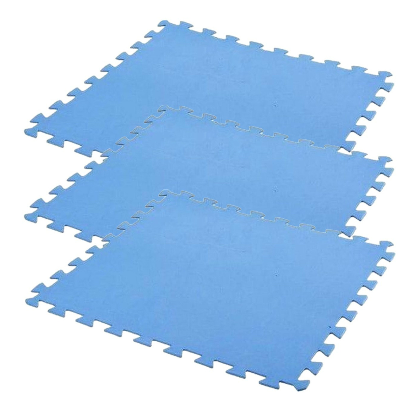 18x stuks Foam puzzelmat zwembadtegels-fitnesstegels blauw 50 x 50 cm