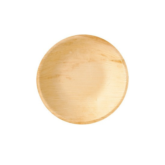 18x Wegwerp bamboe-palmblad bakjes 17,5 cm composteerbaar