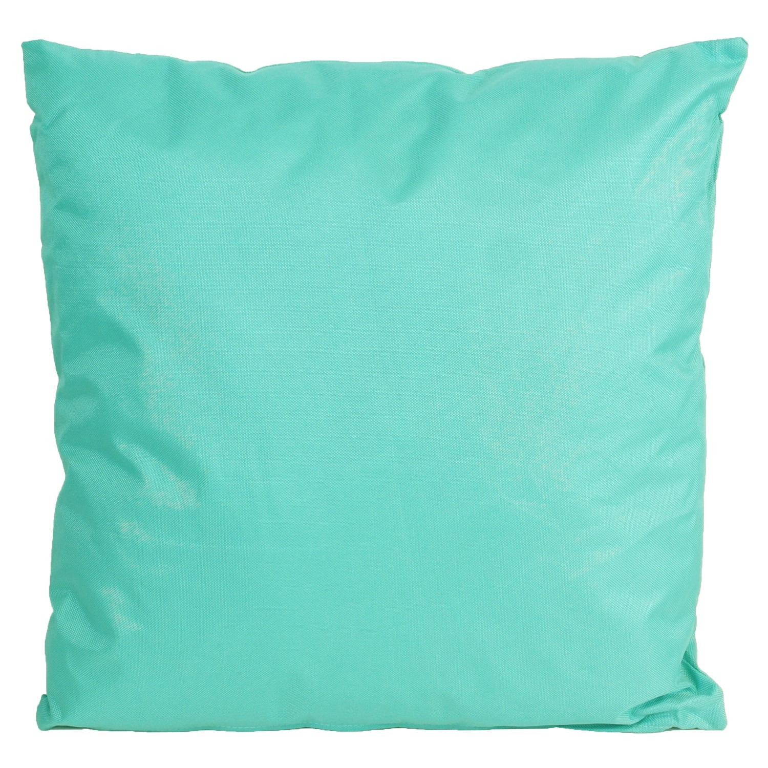 1x Buiten-woonkamer-slaapkamer kussens in het aqua blauw-groen 45 x 45 cm