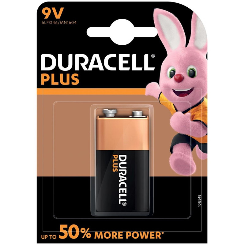 1x Duracell V9 Plus batterij alkaline LR61 9 V
