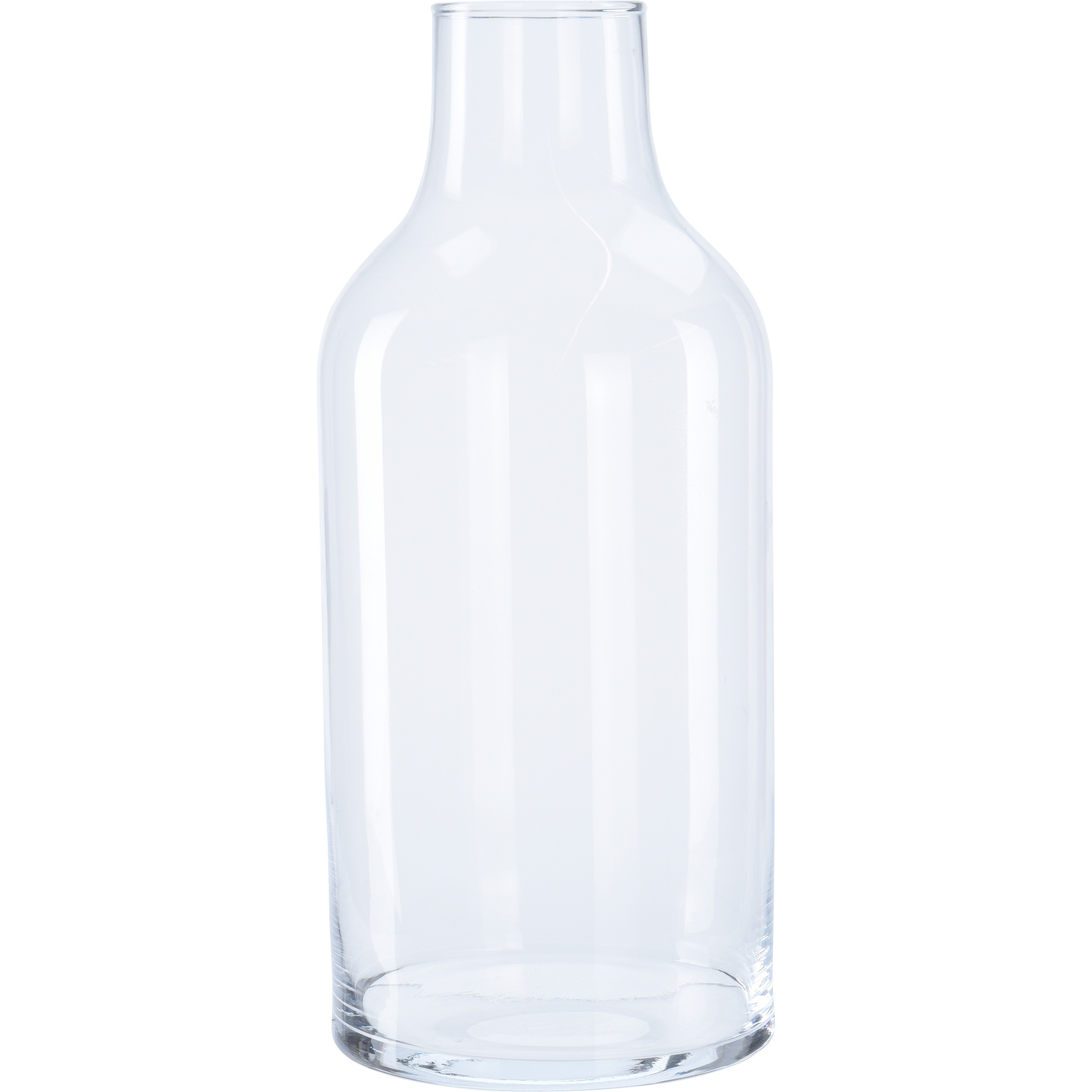 1x Flesvormige bloemenvazen-decoratie vazen-boeketvazen transparant glas 3300 ml