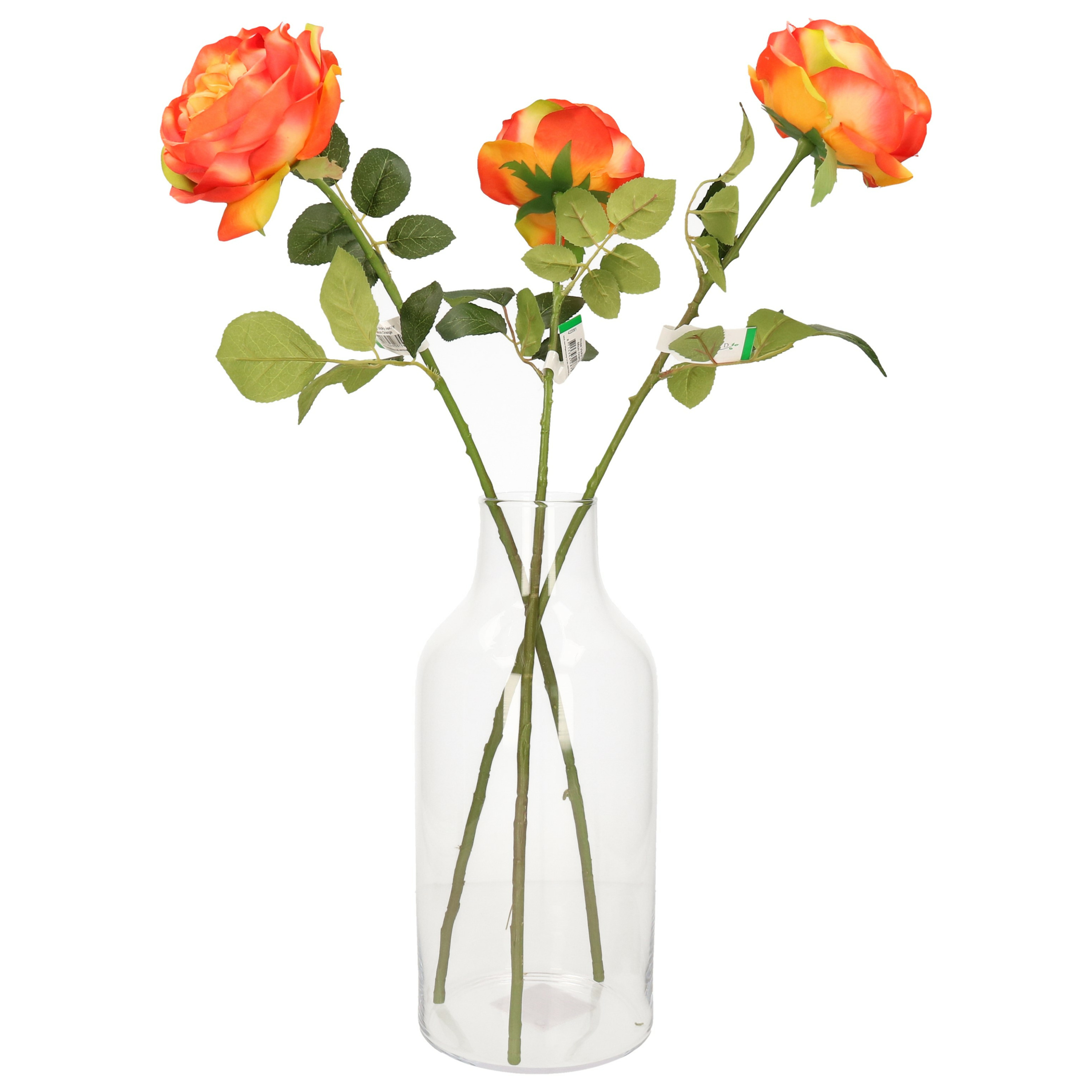 1x Flesvormige bloemenvazen-decoratie vazen-boeketvazen transparant glas 4900 ml