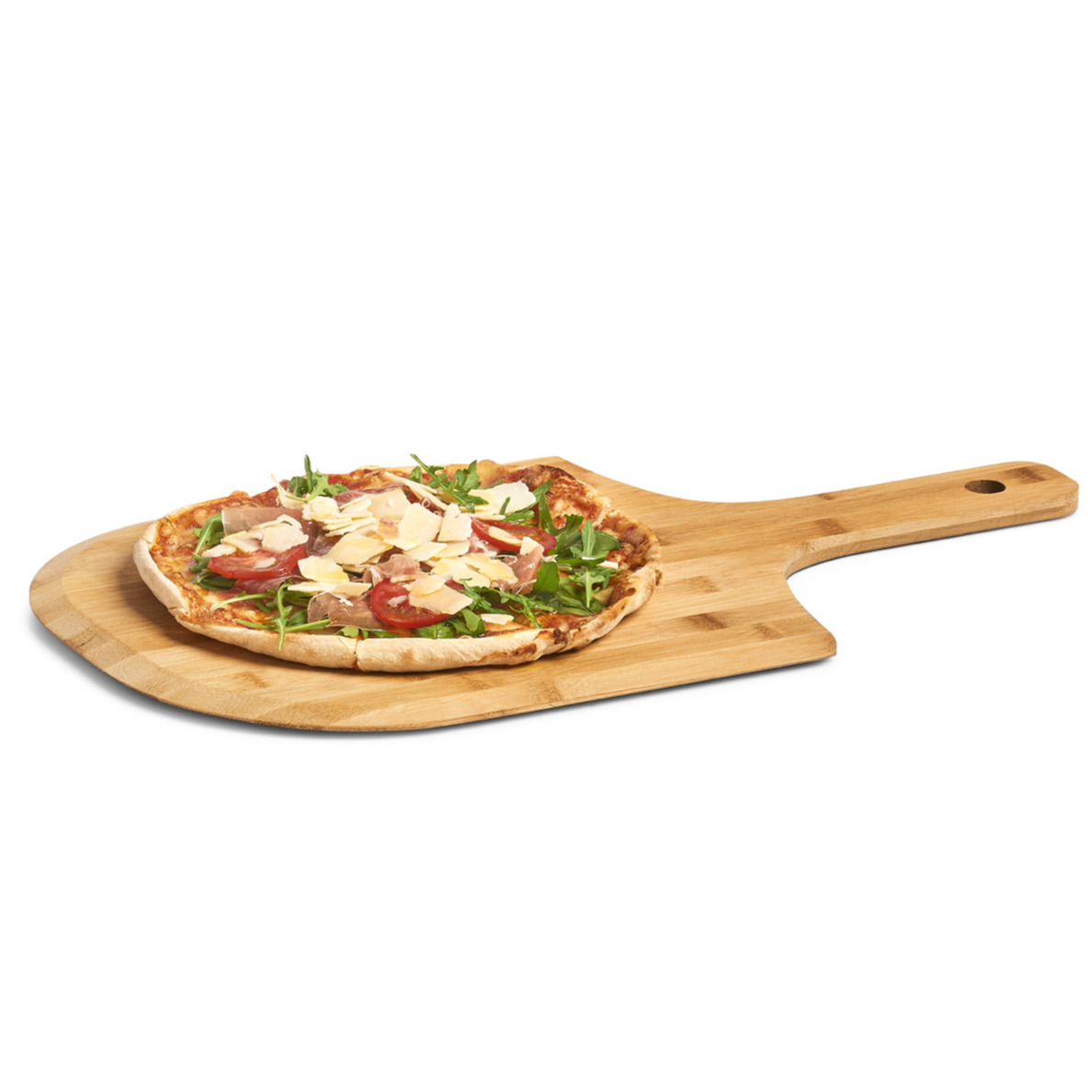 1x Houten snij-serveerplanken voor pizza 53 cm