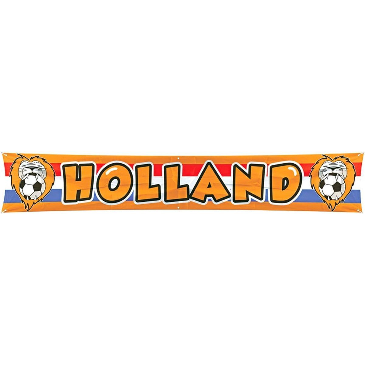 1x Mega oranje Holland spandoek 370 x 60 cm