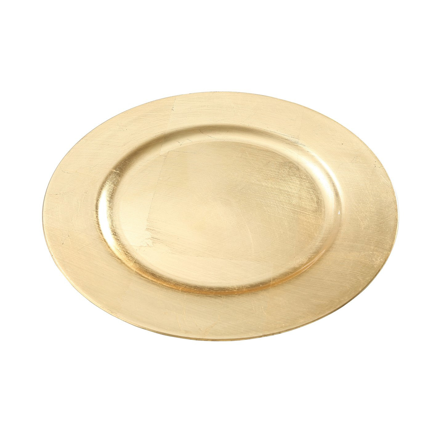 1x Ronde goudkleurige onderzet diner-eettafel borden 33 cm