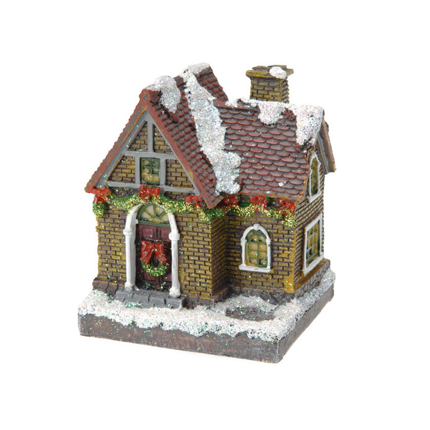 1x Verlichte color changing kerstdorp huisjes-kersthuisjes 13 cm
