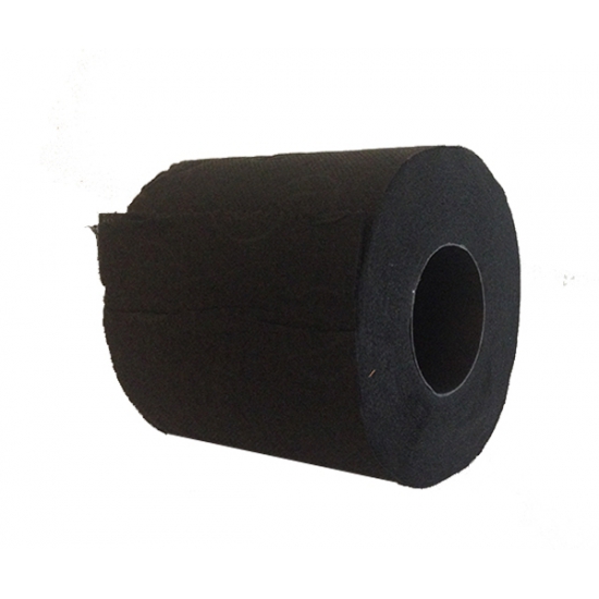 1x WC-papier toiletrol zwart 140 vellen