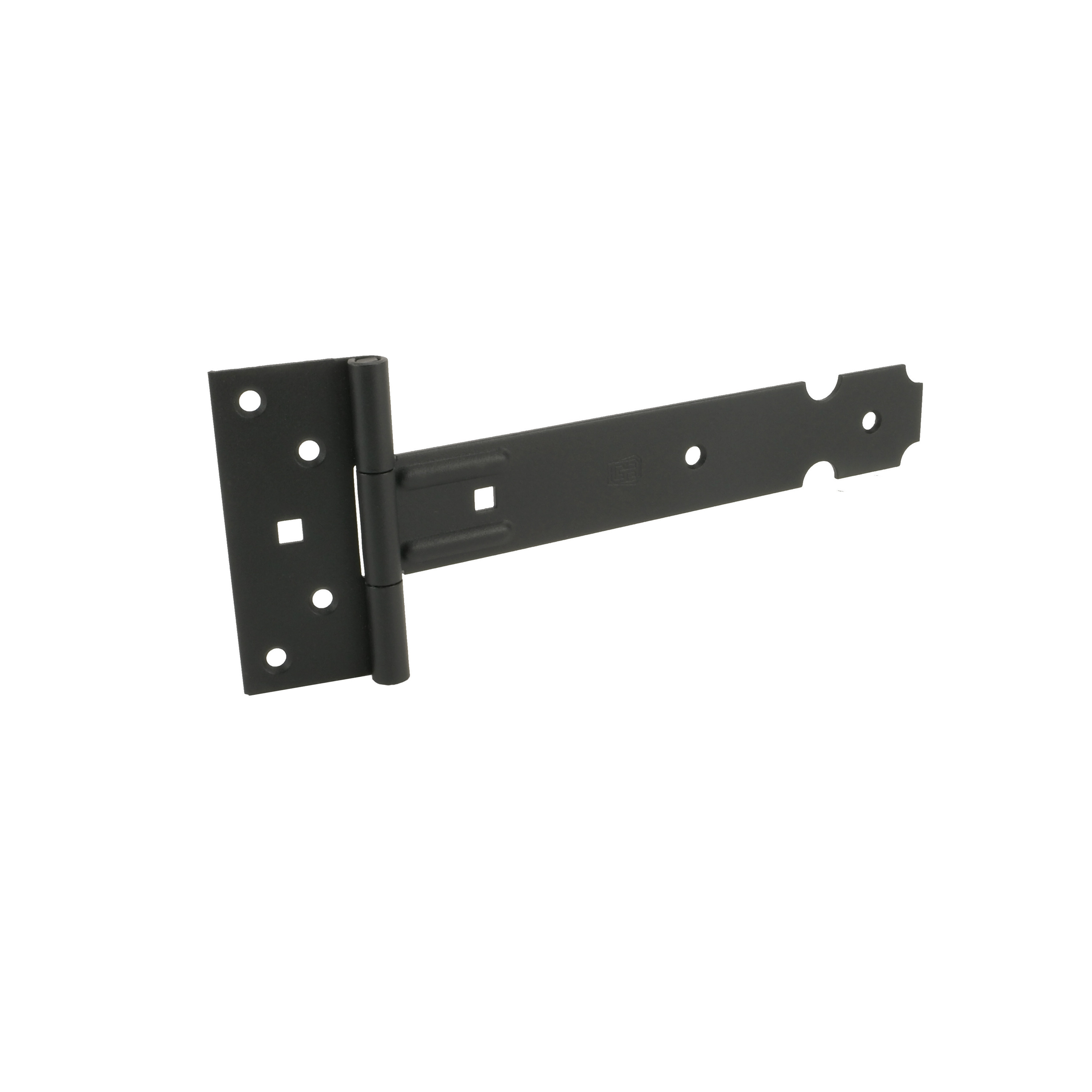 1x Zwarte poortscharnieren-hekwerk -kruisheng scharnieren staal epoxy 40 x 3.5 cm