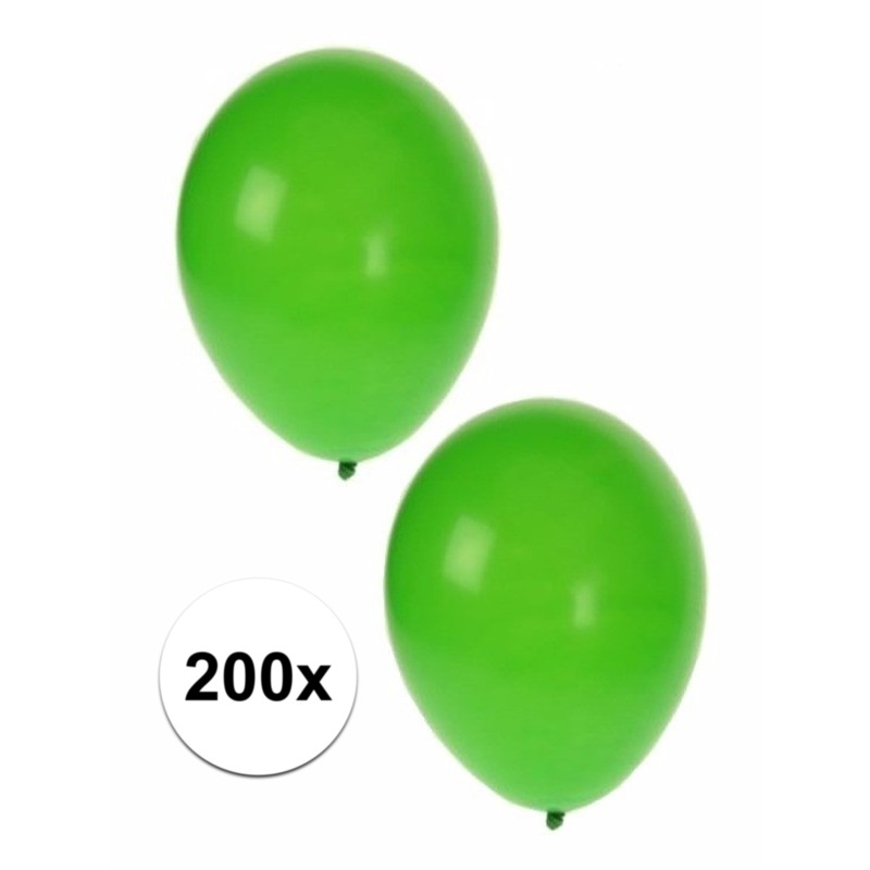 200x Groene feest ballonnen