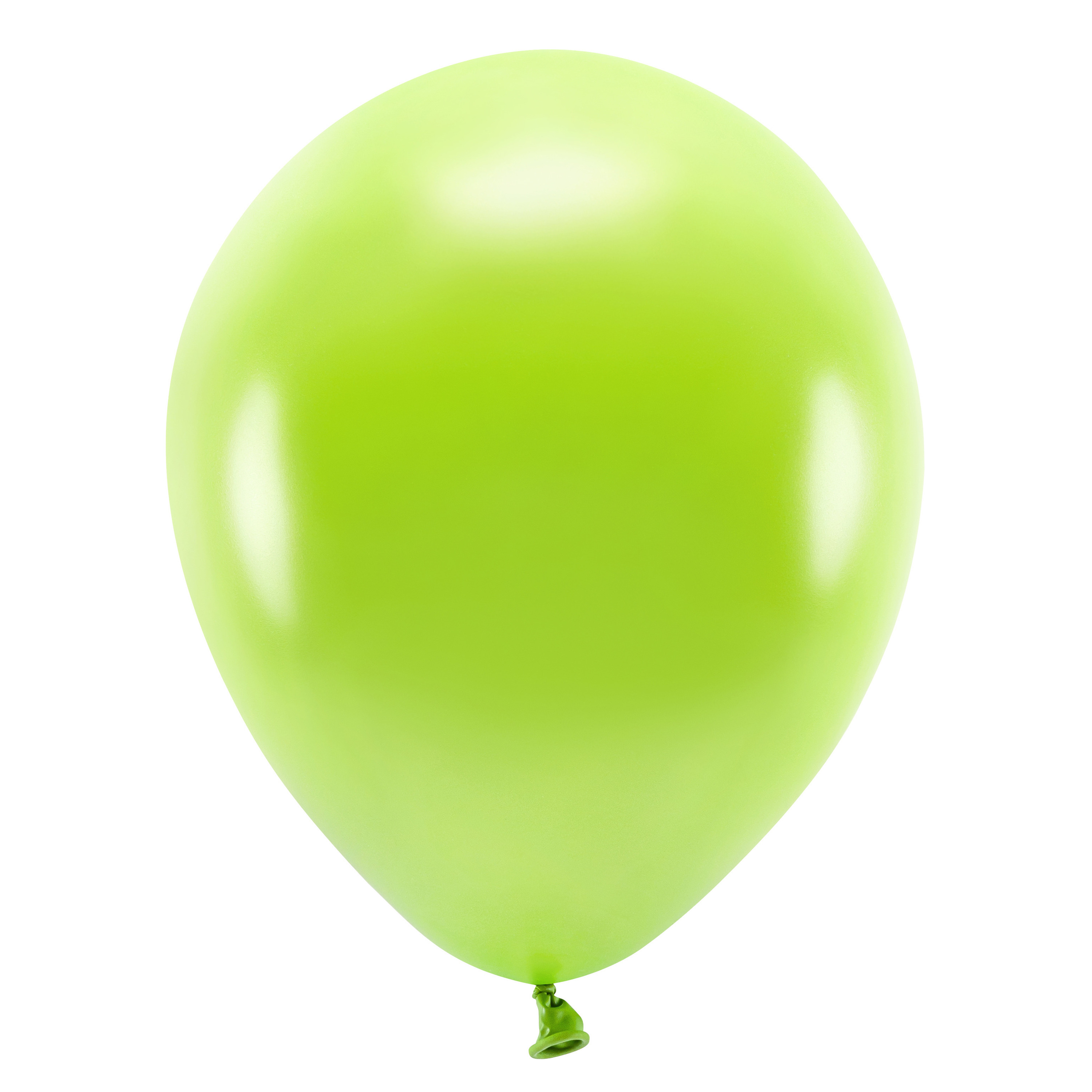 200x Milieuvriendelijke ballonnen lichtgroen 26 cm voor lucht of helium