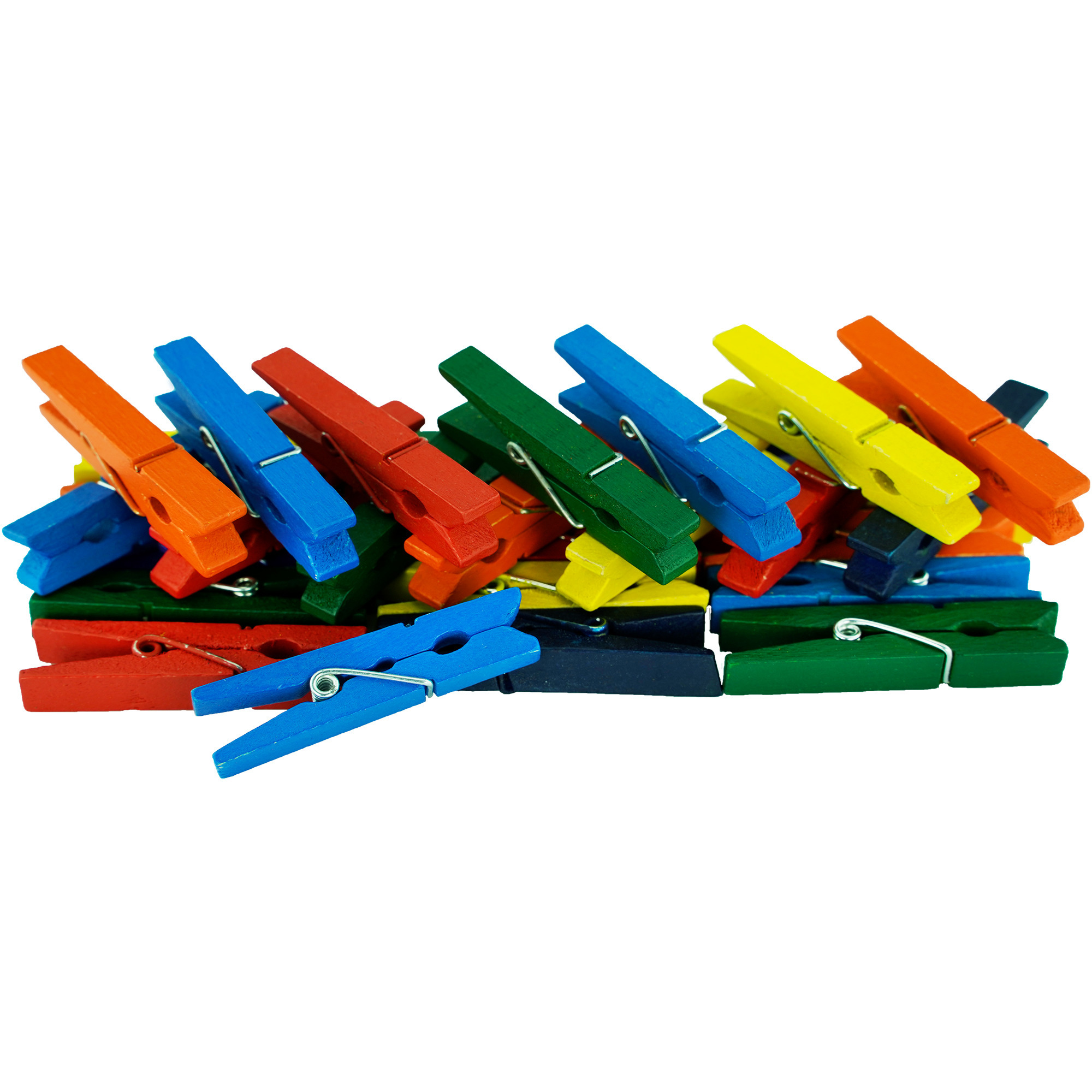 200x stuks multi-color kleur hobby knutselen mini knijpers-knijpertjes 4.5 cm