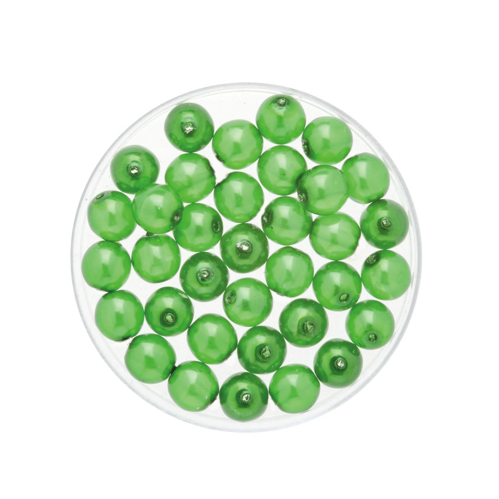 200x stuks sieraden maken Boheemse glaskralen in het transparant groen van 6 mm
