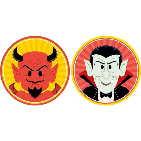 20x Feest onderzetters-bierviltjes Satan-duivel-lucifer-vampier-Dracula