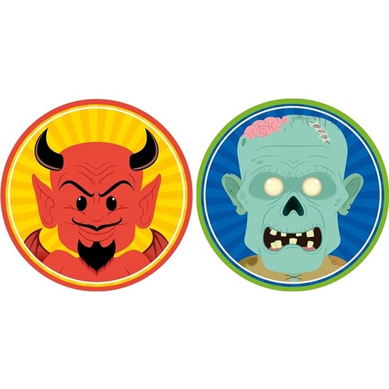 20x Feest onderzetters-bierviltjes Satan-duivel-lucifer-zombie