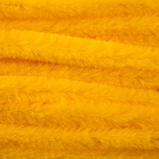 20x Hobbymateriaal chenillegaren geel 14 mm x 50 cm
