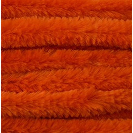 20x Hobbymateriaal chenillegaren oranje 14 mm x 50 cm