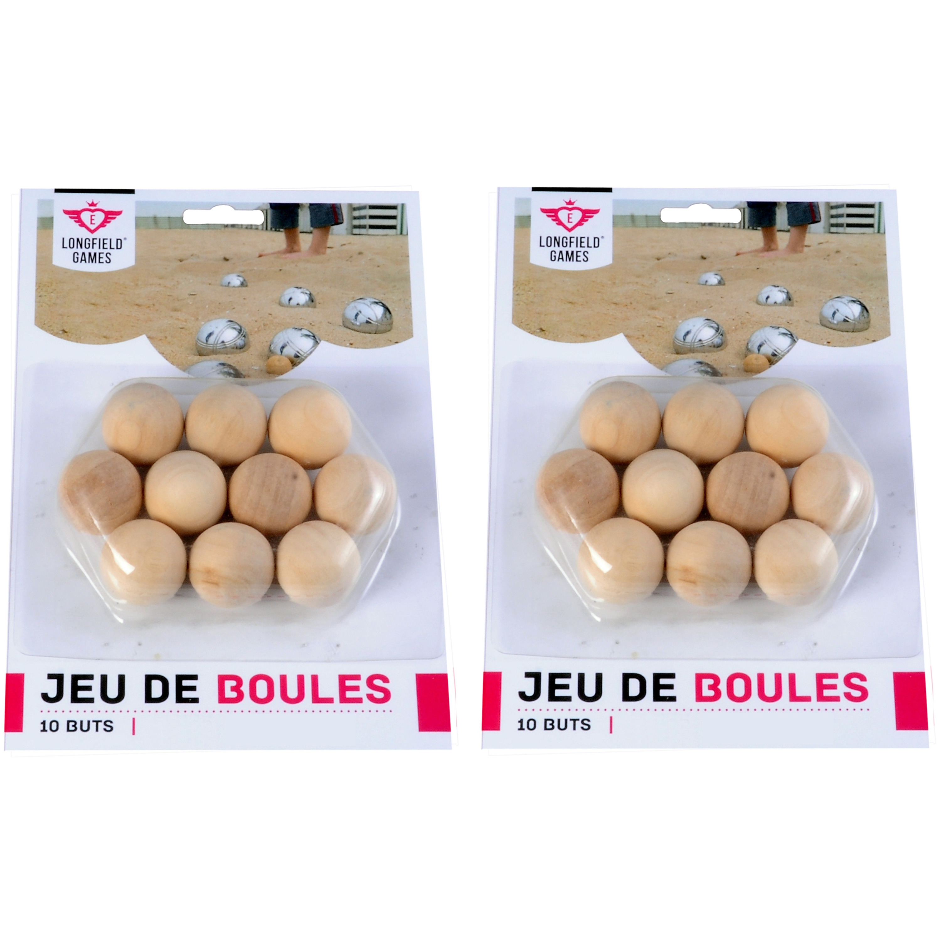 20x Jeu de boules-petanque houten cochonnets-buts-markerings reserve balletjes 30 mm buitenspeelgoed
