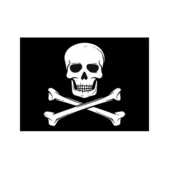 20x Stickertjes Piraten vlag 10 cm