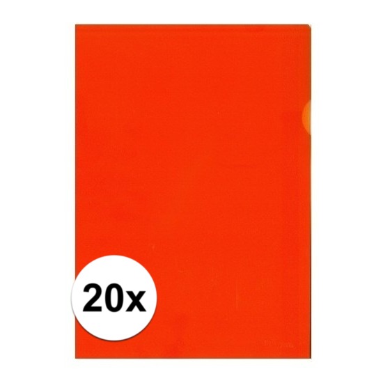 20x Tekeningen opbergmap A4 oranje