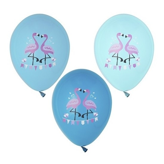 24x stuks Flamingo print ballonnen 29 cm